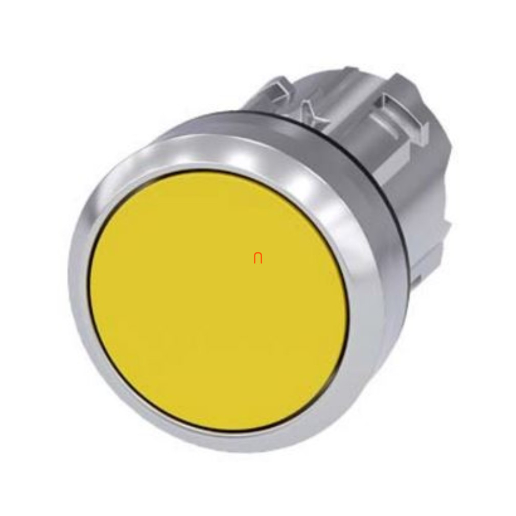 Siemens 3SU1050-0AB30-0AA0 nyomógombfej, sárga, fém Sirius