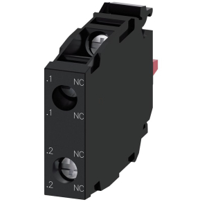   Siemens 3SU1400-1AA10-1PA0  érintkezőelem, 2NC, előlapra, aranyozott érintkező, csavaros Sirius