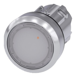   Siemens 3SU1051-0AA60-0AA0 világító nyomógombfej, fehér, reteszelt, fém Sirius