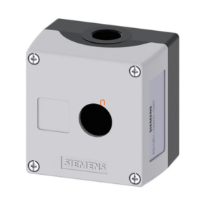   Siemens 3SU1851-0AA00-0AB1 nyomógomb tokozat, fém, 1 lyukú, szürke Sirius