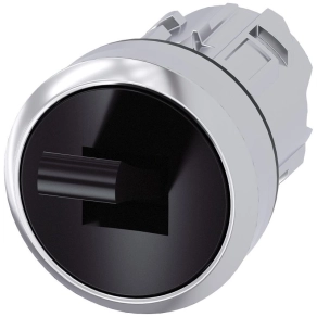   Siemens 3SU1050-3EC10-0AA0 billentőkapcsoló, 22mm, fém, fekete, 0-1 állás Siriuss