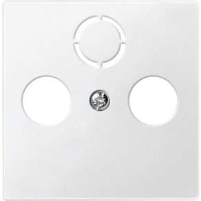   Schneider Merten Fedlap, 3 kimenetes antenna csatlakozóhoz, System-M, mattfehér 297519