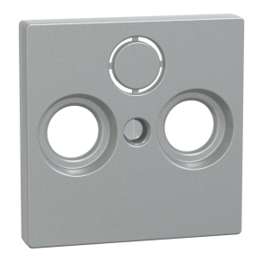   MERTEN Antenna csatlakozó fedlap, 3 kimenettel, felirat nélkül, System-M, alumínium 29756