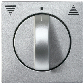   Schneider Merten Fedlap, forgatógombos redőnynyomóhoz, System-M, alumínium 569860