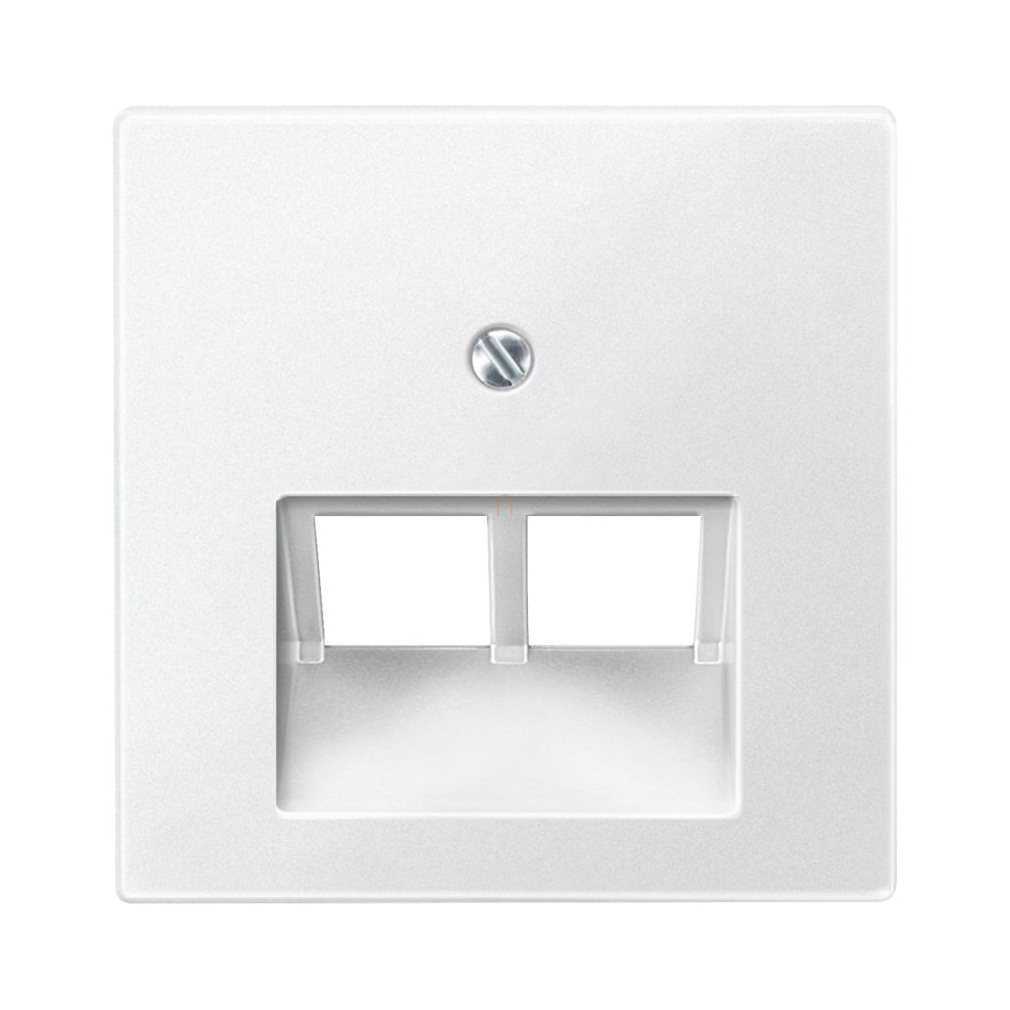 Merten Fedlap, 2xRJ45 aljzathoz, döntött, System-M, mattfehér 298019 Schneider