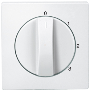   Schneider Merten Fedlap, 3 állású forgatógombos kapcsolóhoz, System-M, mattfehér 437319