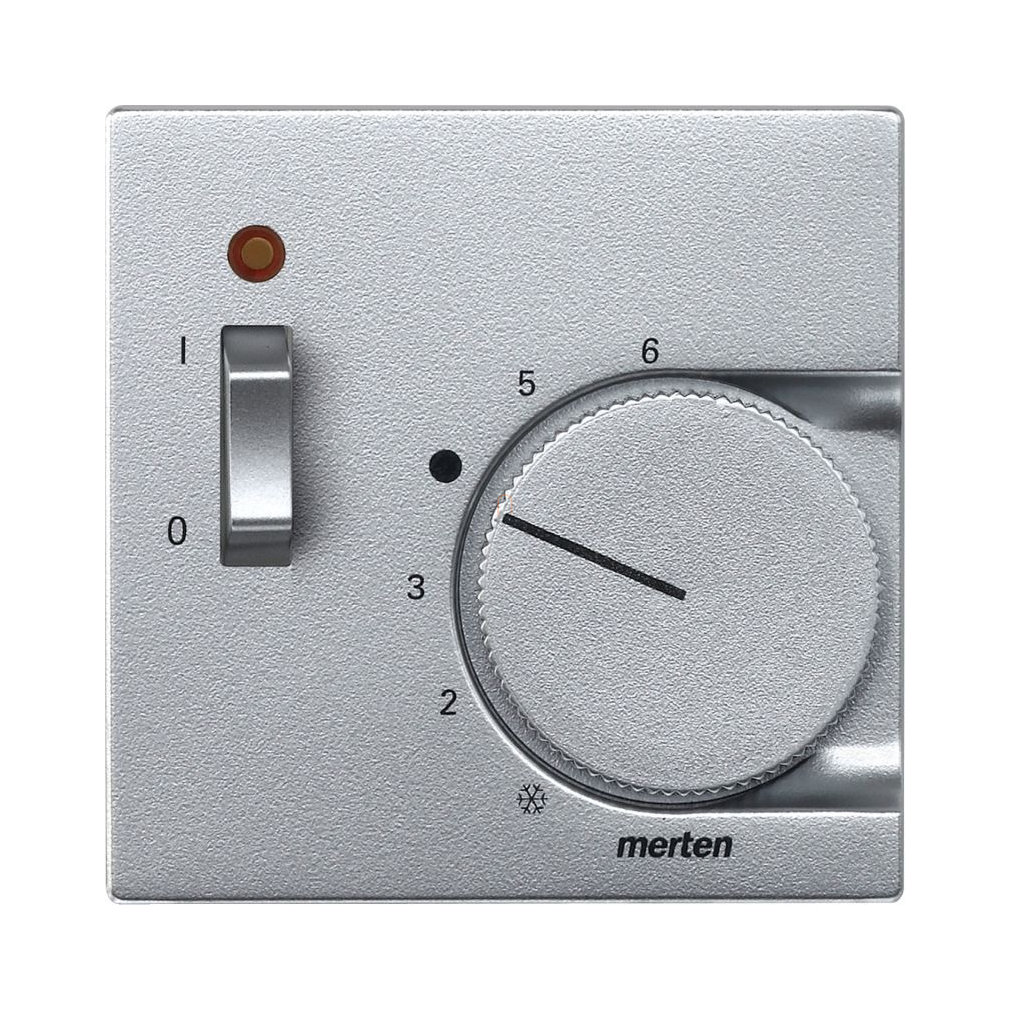 Merten Fedlap kapcsolós termosztátokhoz, System-M, alumínium 536160 Schneider