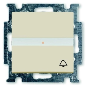   Basic55 2026 UCN/KL-92-507 Egypólusú csengőjeles nyomó (N101 CSJ) feliratozható keret nélkül, krém 2CKA001413A1087 ABB