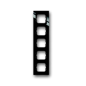   ABB 2CKA001754A4413 1725-281 5x keret, fekete, Busch-axcent, szerelőkeret