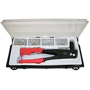   HAUPA 210776 Popszegecselő készlet, müa. dobozban (fogó+ 100 db szegecs-alátétek)