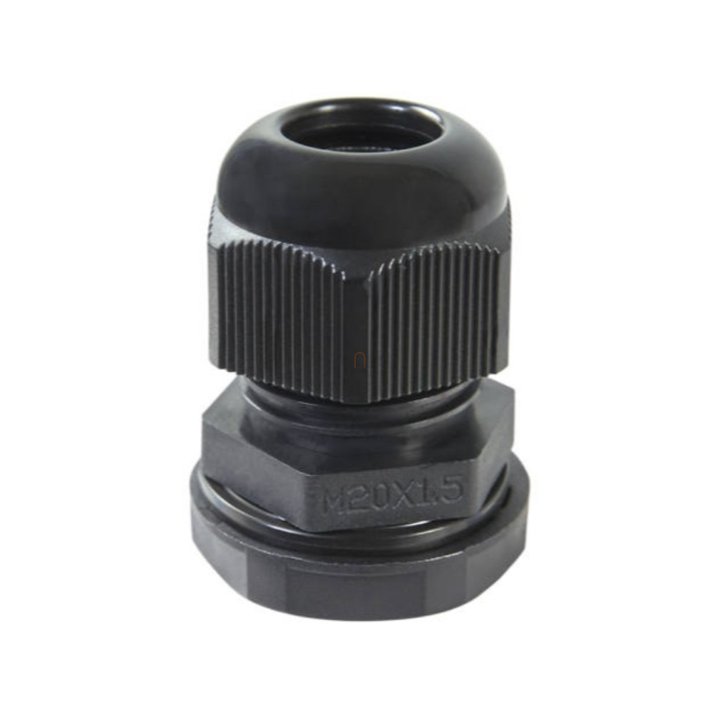 Tömszelence hosszú menettel M20 +anya 10-14mm IP68 fekete 250088 Haupa