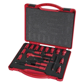 220576 Racsniskulcs koffer 1000V 18 részes Haupa