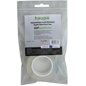   Haupa kétoldalú akril ragasztószalag, átlátszó HUPtapeDouble 19mmx1,5