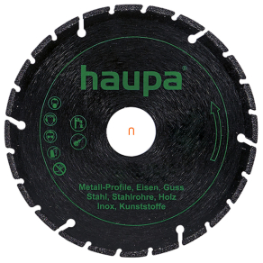   Haupa gyémánt vágótárcsa fémhez és többféle anyaghoz is, 125mm, 23073