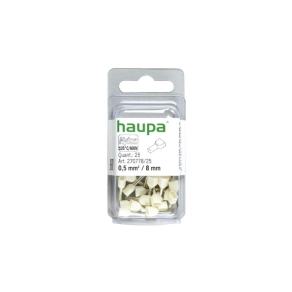   Haupa érvéghüvely iker 2* 0,5/ 8 fehér SmallPack (25db/bliszter) 2707