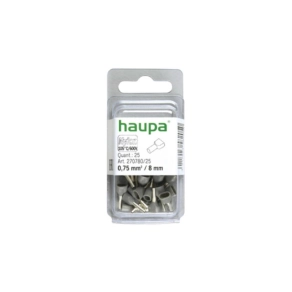   Haupa érvéghüvely iker 2* 0,75/ 8 szürke SmallPack (25db/bliszter) 27