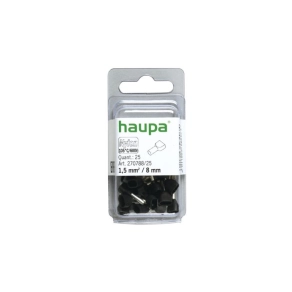   Haupa érvéghüvely iker 2* 1,5/ 8 fekete SmallPack (25db/bliszter) 270