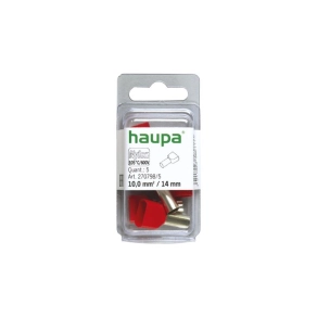   Haupa érvéghüvely iker 2*10,0/14 piros 270798/5 SmallPack (5db/bliszt