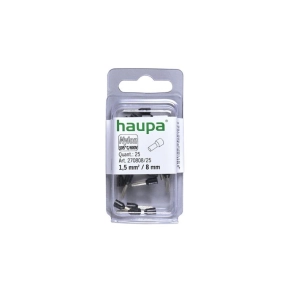   Haupa érvéghüvely szigetelt 1,5/ 8 fekete 270808/25 SmallPack (25db/b