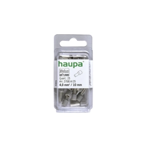  Haupa érvéghüvely szigetelt 4,0/10 szürke 270814/25 SmallPack (25db/b