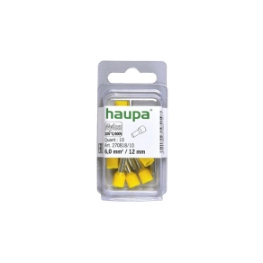   Haupa érvéghüvely szigetelt 6,0/12 sárga 270818/10 SmallPack (10db/bl