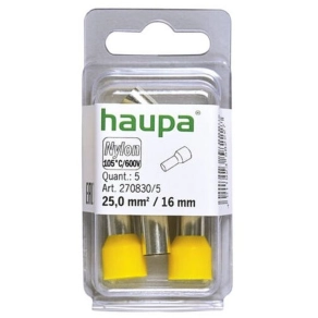   Haupa érvéghüvely szigetelt 25/16 sárga 270830/5 SmallPack (5db/blisz