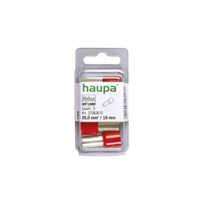   Haupa érvéghüvely szigetelt 35/16 piros 270836/5 SmallPack (5db/blisz