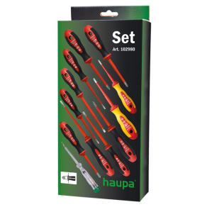   HAUPA 102980 csavarhúzó készlet 12db-os1000V-os Slim PH (VDE) vékonyított pengeátmérővel