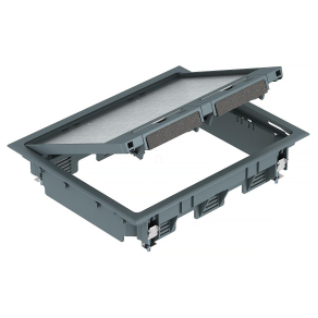   Obo csatornaszereléshez szerelvénybetét, acélszürke 273x220x61 7405308