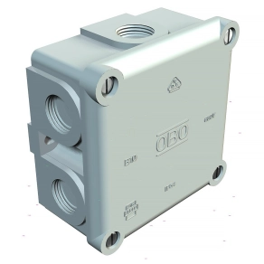 Obo kábel-leágazódoboz 91x91x51, világos szürke 2002167