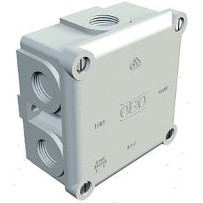   Obo kábel-leágazódoboz sorkapoccsal 91x91x51, világos szürke 2002140