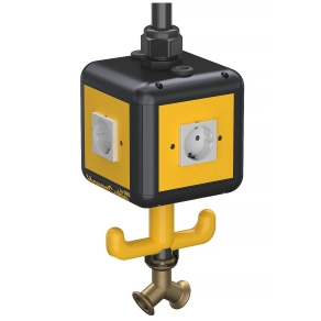   Obo ellátóegység IP20, fogóval, előszerelt 140x140x1100, grafit fekete 6109812