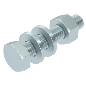   Obo hatlapfejű csavar anyával és alátéttel M6x30, tűzihorganyzott, DIN 267, Teil 10, cink 3156524