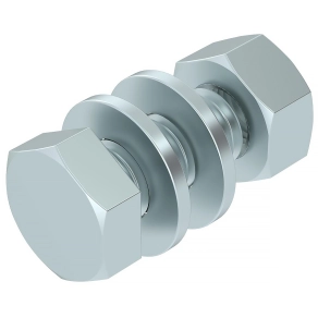   Obo hatlapfejű csavar anyával és alátéttel M8x16, tűzihorganyzott, DIN 267, Teil 10, cink 3158624