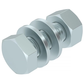   Obo hatlapfejű csavar anyával és alátéttel M8x20, tűzihorganyzott, DIN 267, Teil 10, cink 3158632