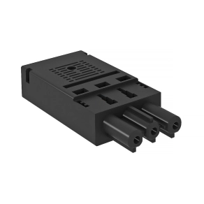   Obo hüvelyrész 3-pólusú rugóerő-csatlakozású, fekete 6108052