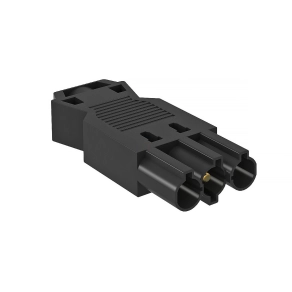   Obo csatlakozódugó 3-pólusú csavaros csatlakozással, fekete 6108054