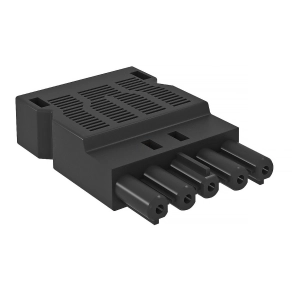   Obo hüvelyrész 5-pólusú csavaros csatlakozással, fekete 6108072