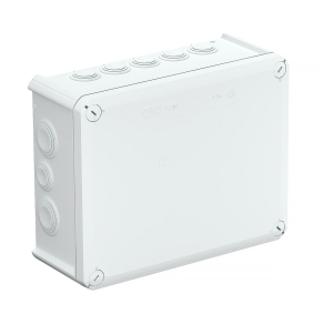   Obo kábel-leágazódoboz bevezetőnyílásokkal, hófehér 240x190x95 2007554