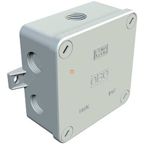   Obo kábel-leágazódoboz 3 tömszelencével, világosszürke 94x94x45 2001934