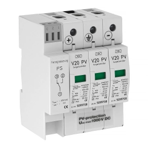   Obo SurgeController túlfeszültség védő V20 hárompólusú, napelemes rendszerh 1000V DC 5094574