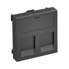   Obo adatátviteli csatlakozó 2 db C típusú csatlakozó modulh 45x45mm, szürkésfekete 6119216