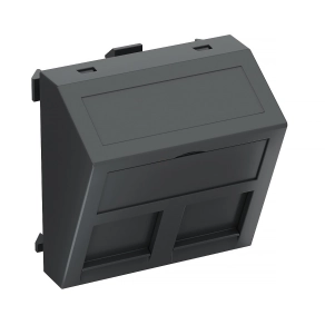   Obo adatátviteli csatlakozó 2 db A típusú csatlakozó modulh 45x45mm, szürkésfekete 6119240