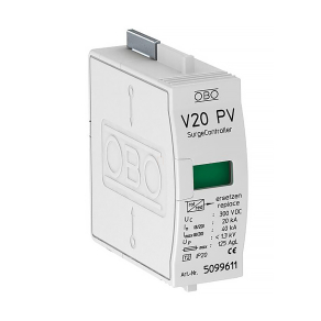   Obo SurgeController V20 Levezető-betét napelemes rendsze, 300V DC 5099611