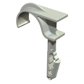   Obo bilincs önfeszítő dübellel 1-férőhelyes 16-23mm, világos szürke 2197804