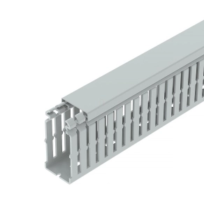   Obo vezetékrendező csatorna halogénmentes 75x37,5x2000, világos szürke 6178552