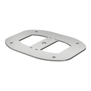   Obo fenéklemez ISSDM45-hez 185x135x3, szalaghorganyzott / műanyag bevonatú, DIN EN 10346, fehéralumínium 6290348