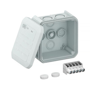   Obo leágazódoboz M20 bevezetés + sorkapocsléc, világosszürke 90x90x52 2007904