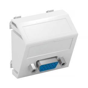   Obo modul 45 VGA csatlakozó aljz. Hüvely csavaros rögzítéssel 45x45mm, hófehér 6104622