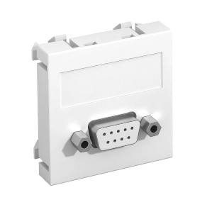   Obo modul 45 D-Sub9 csatlakozó aljz. Hüvely csavaros rögzítéssel 45x45mm, hófehér 6104634